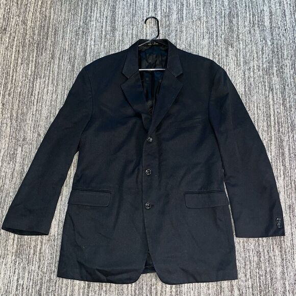 J. Ferrar Classic Fit 44 Regular Mens Sport Coat Jacket Black - Picture 1 of 6